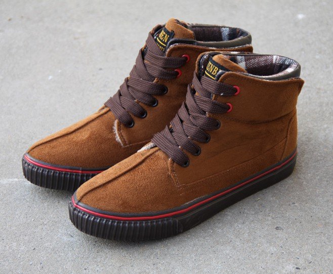 Men's Warm Matte Leather Rubber Casual Boots