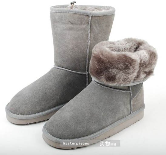 Men's Wool and Filler Hair Ankle Snow Boots