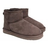 Flat Bottom Wool & PVC With Vertical Stripes Men's Snow Boots