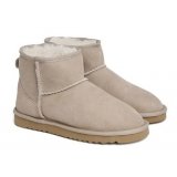 Gray Wool Waterproof Men's Snow Boots