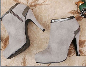 Women's Fashionable Suede High-heels Ankle Boots