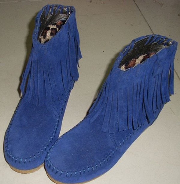 Women's Bohemian Style Tassel Flat Ankle Boots