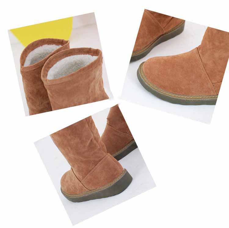Outsole Lush Boot Lining Flat-bottom Ladies Autumn Winter Half Boot