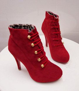 European and American Magazine Noble Temperament Thick Crust Feminine High-heeled Boots