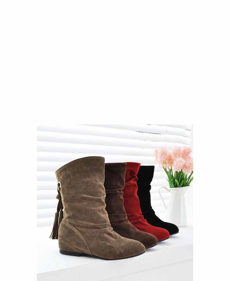 Women Leather Lace Up Ankle Roman Boots