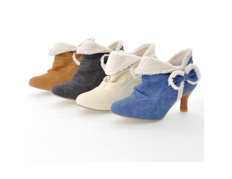 Women's PU Leather Beauty Roman High-heeled Ankle Boots