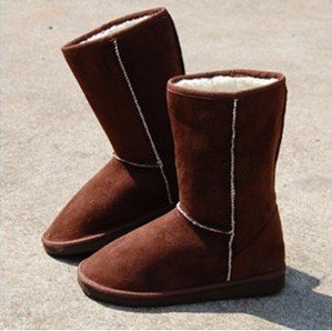 Woman Brown Sheepskin Classic Snow Boot