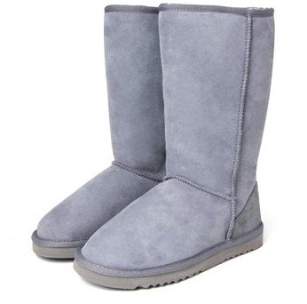 Women's Blue Knitting Wool Ankle Snow Boot