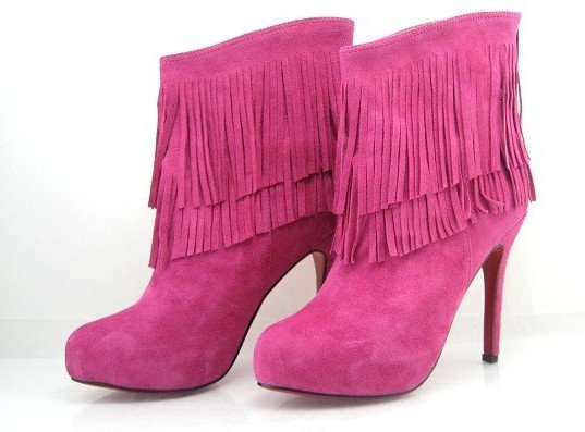 New Fashion Sexy Fringe Round Platform Snow Ankle Boots US 5-8