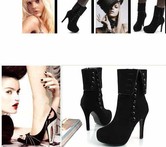 Ladies' European Style Suede High Heel Thigh Knee High Boots
