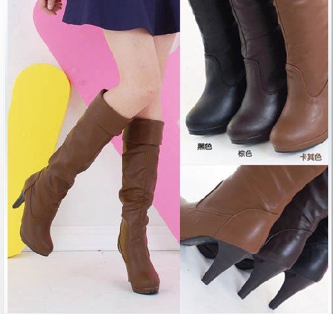 Women Round-type Elastic Velvet Matte Pedicure Knee High Boots