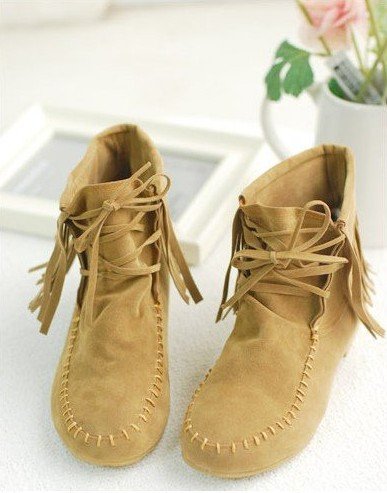 Fashion Lady Boot with Flat Heels Boot with Edging Flannelet Face