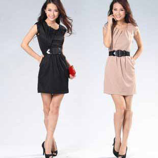 With Ribbons Ruffle & Chiffon Short Sleeve Skirts