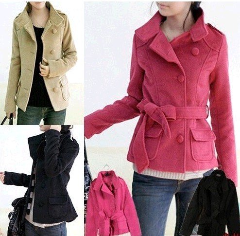 Women's Wool Cashmere V-Neck Winter Noble Long Coat