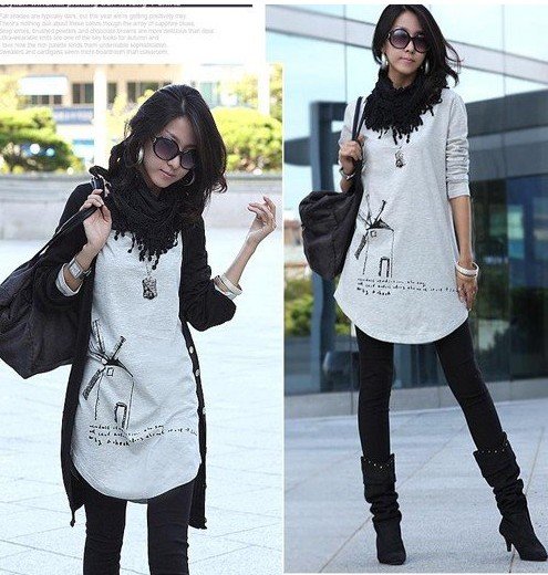 Leisure Sleeved Cotton Lycra Long Primer T-shirt