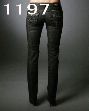 Lady Fashionable Breathable Beading Slim Skinny Jeans