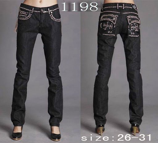 New Lady Fashionable Breathable Beading Tight Slim Jeans