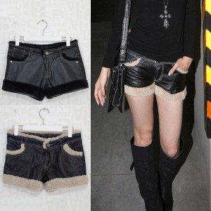 Blue Black Anti - Wrinkle Breathable Eco - Friendly Denim Fabric Spandex / Polyester Women Shorts