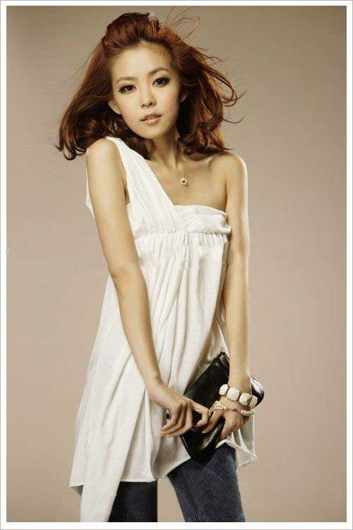 Anti - Anti - Shrink Breathable 100% Cotton Black White Sexy / Fashion Knee Women Tank Tops