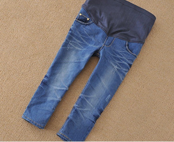 Korean Anti-Bacterial Anti-Static Breathable Belly Long Maternity Jeans