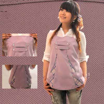 Purple Single Layer Anti Radiation Cotton Maternity Wear