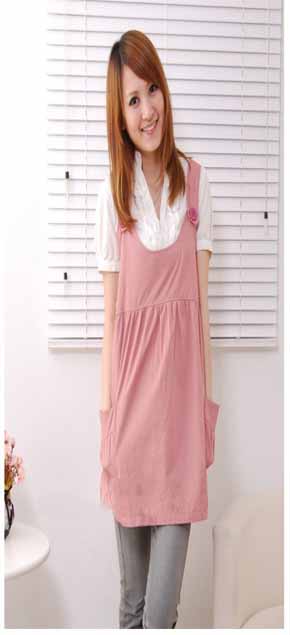 Pink Radiation Protective Maternity Dress One Jumper Skirt + Bellyband