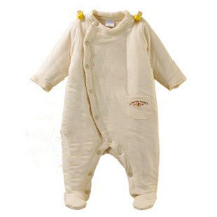 Apricot Long Sleeve Pure Cotton Baby Rompers