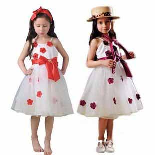 Spaghetti Straps With Ribbons Tulle & Bow Baby Dresses