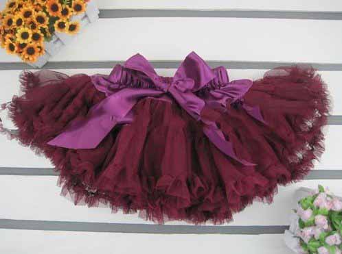 Purple With Ribbons Polyester & Nylon Baby Skirts