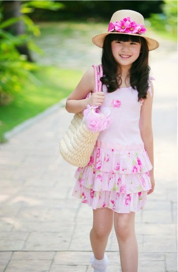 Sleeveless Lace Knee-length Chiffon Girls' Skirts