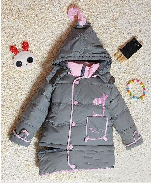 Children's Long Sleeve Worsted Embroidered Button Up Coats