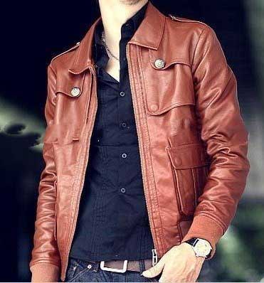 Leather Jacket / Coat, Men's Noble Elegant Jacket