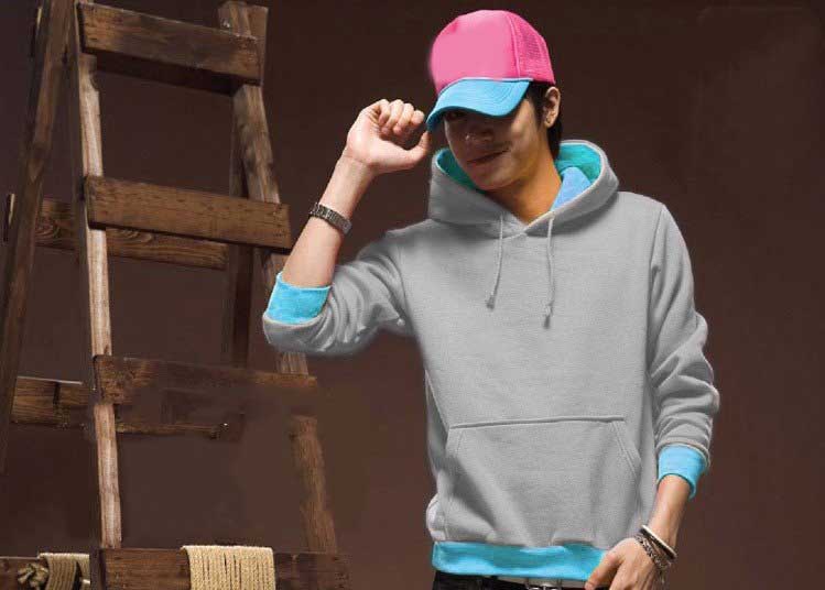 Eco-Friendly Cotton Men's Multi-colours Even Cap Pullover Sweater