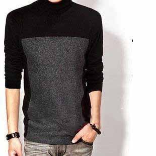 Modern Style Men's Soft Comfortable Long Sleeve Wool Sweater