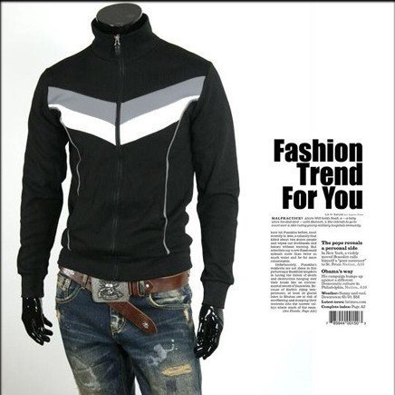 Men's Breathable Eco-Friendly Winter Stand Collar Cotton Zipper Jacket