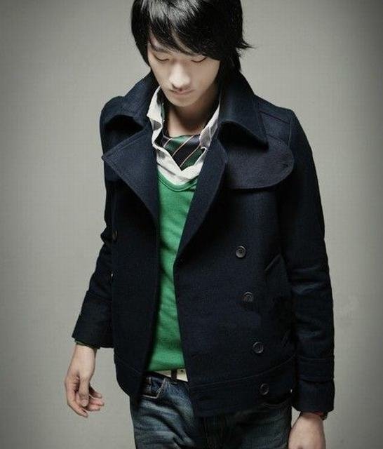 Top Designer Lapel Single Button Worsted Men Coat
