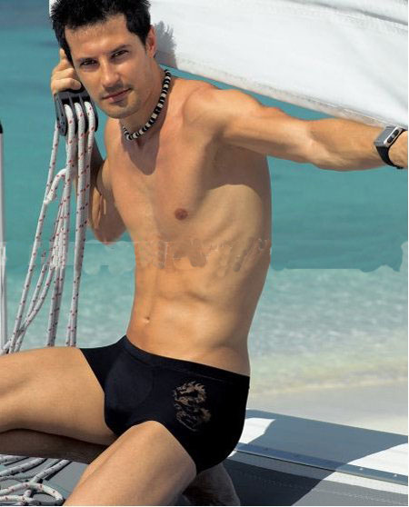 Man Black Quick Dry Confortable Cotton Inner Pants / Boxer Shorts