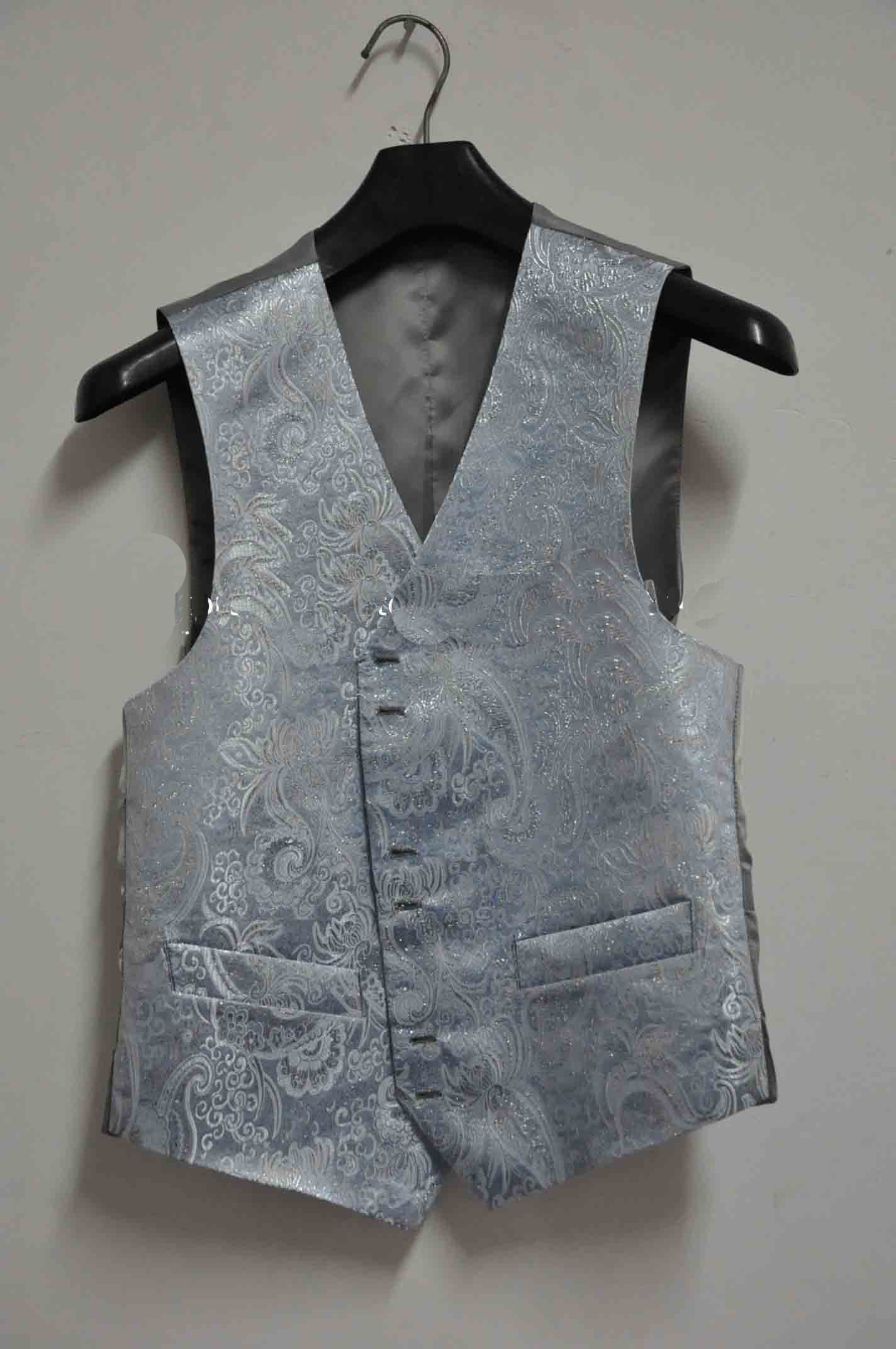 Single-Breasted Wool Beige Plain Lined Pocket Men Vest