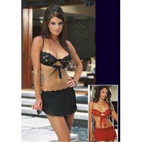 Black Butterfly Decorated Sexy Bud Silk Breathable Lingerie Sets