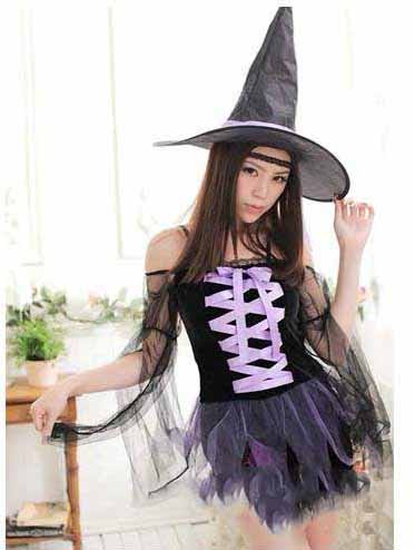 Female Lace-up Black Knee Up Masquerade Party Costume