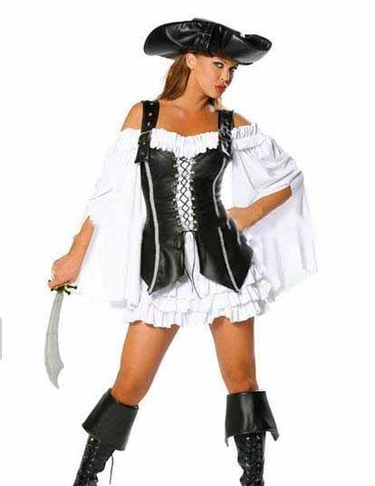 Backless Lace Black and White Masquerade Party Dress / Halloween Costume