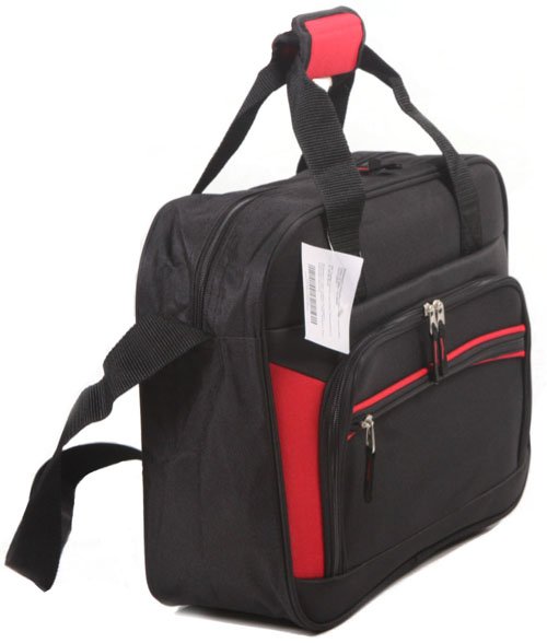 Zippered Top Opening Nylon Adjustable Shoulder Strap Computer Bag