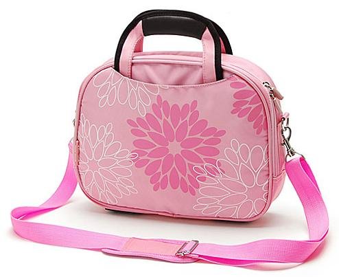 Pink One Shoulder With Zippers Laptop Bags