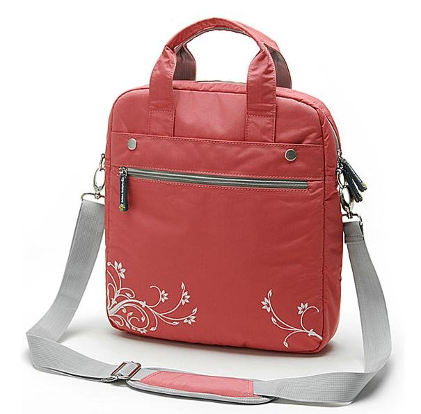 Red Nylon One Shoulder Laptop Bags