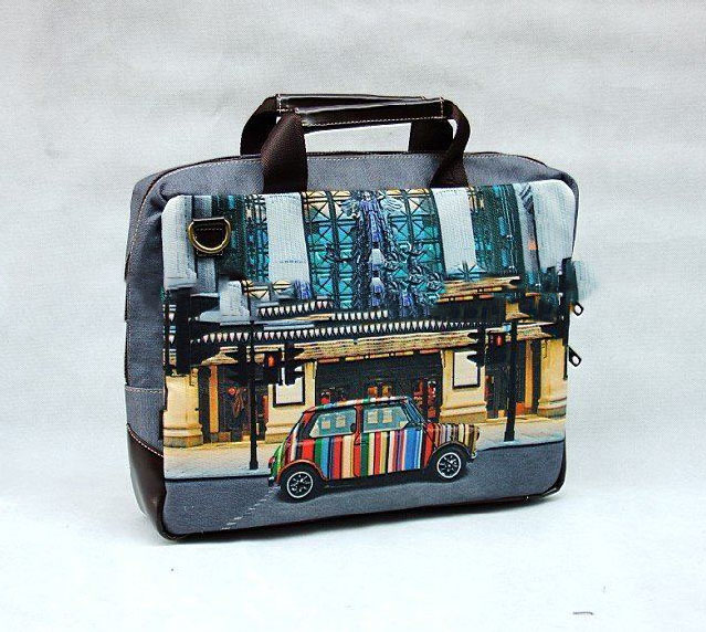 14-inch Shockproof Canvas Business Laptop Shoulder Bag