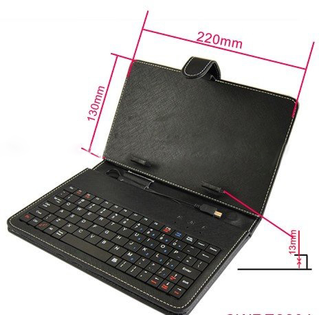 7 Inch Protective Leather Keyboard Case for Tablet Laptop