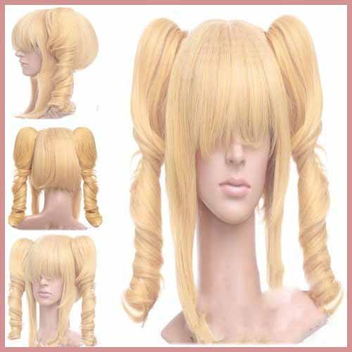 Fashion Full Lace Wig Blonde Synthetic Hair Wigs