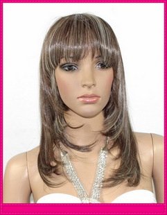 Long Synthetic Neat Bang Full Lace Wigs