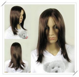 Ladies' Long Straight Fringe of Full Lace Wig
