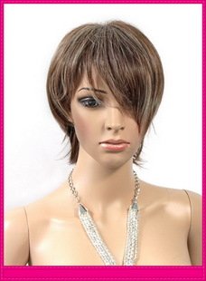 Gold Color Fluffy and Short Full Lace Wig